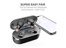 Load image into Gallery viewer, 5.0 Wireless Bluetooth Earbuds with Wireless Charging Case IPX8 Waterproof TWS Stereo Headphones in Ear Built in Mic Headset Premium Sound with Deep Bass for Sport Black - Linden & Burk