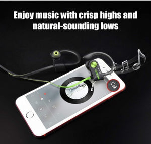 Wireless Sport Earphones, HiFi Bass Stereo Sweatproof Earbuds w/Mic, for Workout, Running, Gym, 8 Hours Play Time - Linden & Burk