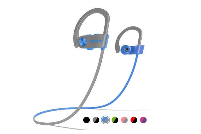 Wireless Sport Earphones, HiFi Bass Stereo Sweatproof Earbuds w/Mic, for Workout, Running, Gym, 8 Hours Play Time - Linden & Burk