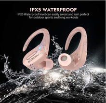 Load image into Gallery viewer, Bluetooth 5.0 Wireless Earbuds, Truly Wireless Sport Headphones IPX5 Waterproof Wireless Earphones 50H Cycle Play Time,with Charging Case 1000mAh Built-in Microphone-Rose Gold - Linden &amp; Burk