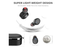 Load image into Gallery viewer, 5.0 Wireless Bluetooth Earbuds with Wireless Charging Case IPX8 Waterproof TWS Stereo Headphones in Ear Built in Mic Headset Premium Sound with Deep Bass for Sport Black - Linden &amp; Burk