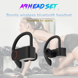 Bluetooth V5.0 Earphone Wireless A9 TWS Wireless Bluetooth Headphone Stereo Earbuds  Ear Hook Headset With Mic - Linden & Burk
